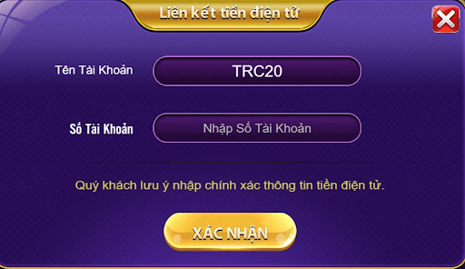 Bạn cần liên kết tài khoản tiền điện tử