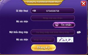 Điền đầy đủ thông tin đăng ký được cổng game yêu cầu