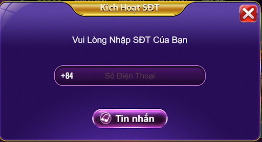 Kích hoạt số điện thoại đăng ký tài khoản tại cổng game ngay