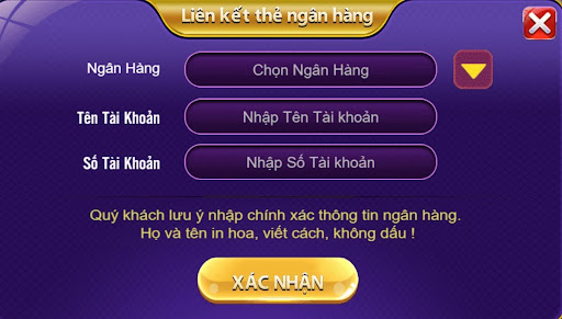 Liên kết tài khoản ngân hàng rút tiền ngay